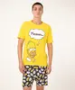 pijama curto de algodão simpsons amarelo GG