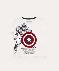 camiseta infantil manga curta capitão américa off white 3