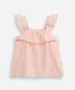 blusa de algodão infantil listrada rosa 4