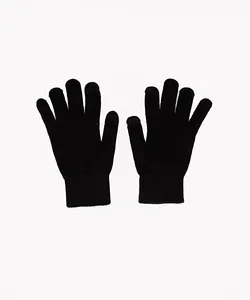 luvas de tricot preto Único