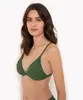 top triângulo texturizado e bojo removível proteção uv verde floresta M