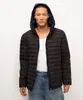 jaqueta puffer com capuz preto GG