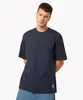 camiseta oversized de algodão manga curta azul marinho GG