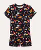 pijama infantil de algodão curto foguetes azul marinho 10