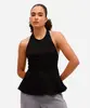 blusa frente única feminina com recortes peplum preta P