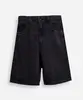 bermuda juvenil baggy jeans preta 12