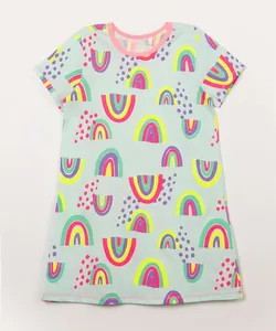 camisola infantil manga curta arco íris multicor 6