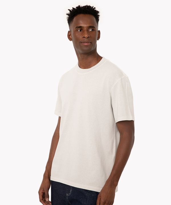 camiseta de algodão relaxed manga curta off white M