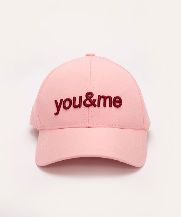 boné aba curva you me rosa Único