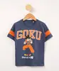 blusa infantil dragon ball manga curta azul mesclado 12