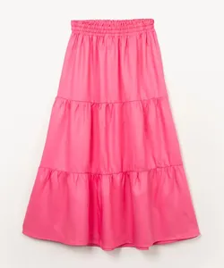 saia infantil de viscose longa rosa 12