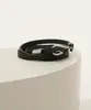 Pulseira Masculina Gancho Preta Único