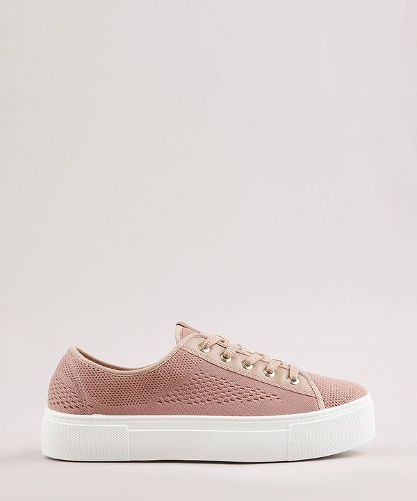 Tênis Feminino Moleca Flatform Texturizado Rosê 34