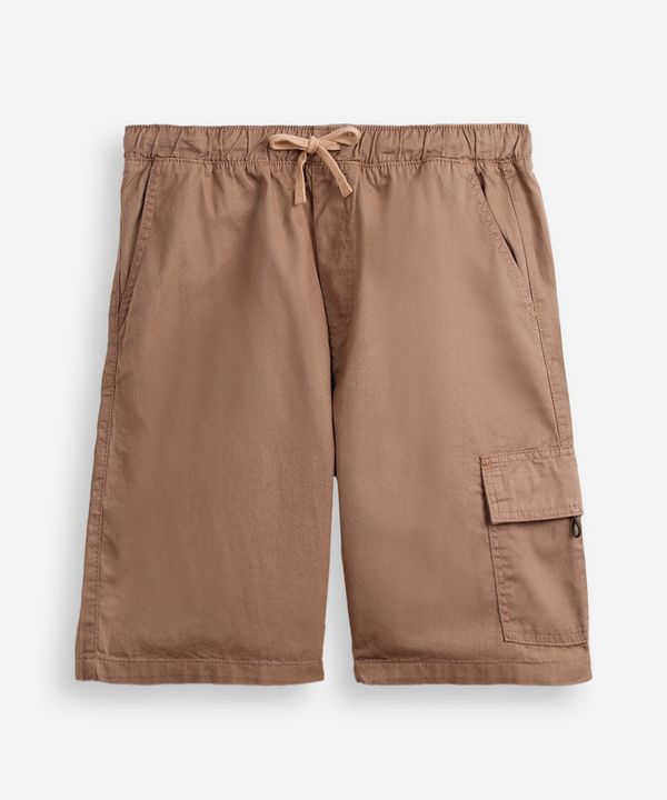bermuda juvenil baggy sarja cargo marrom 16