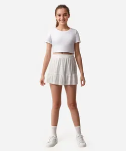 cropped de algodão juvenil com recorte nas costas off white 14