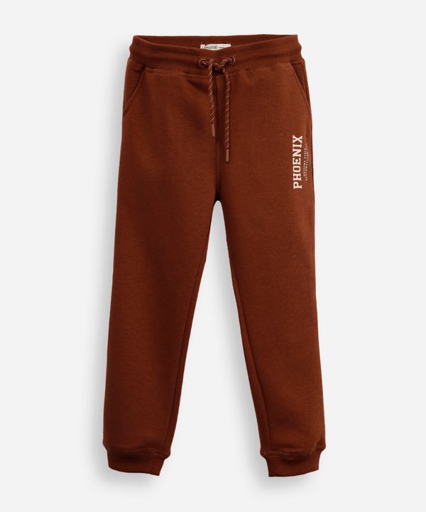 calça jogger infantil de moletom phoenix marrom 8