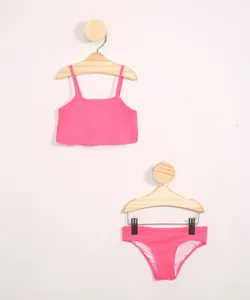Biquíni Infantil com Proteção UV50+ Rosa 6