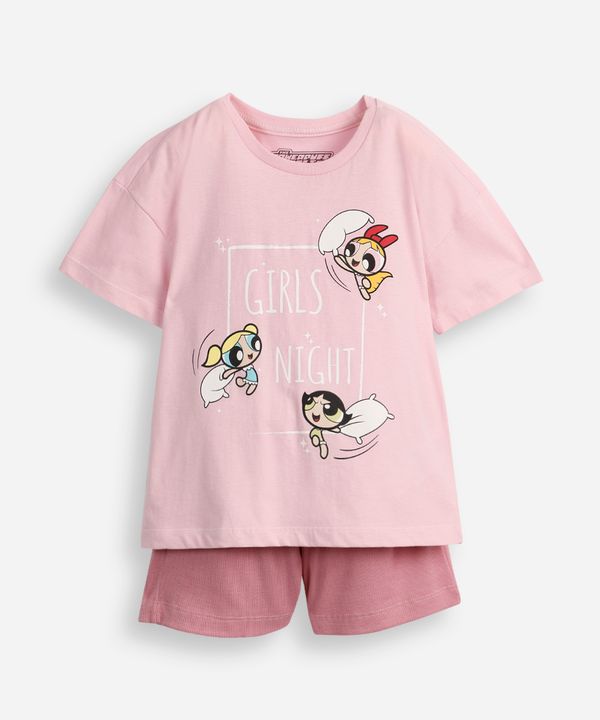 pijama curto infantil as meninas super poderosas rosa 14