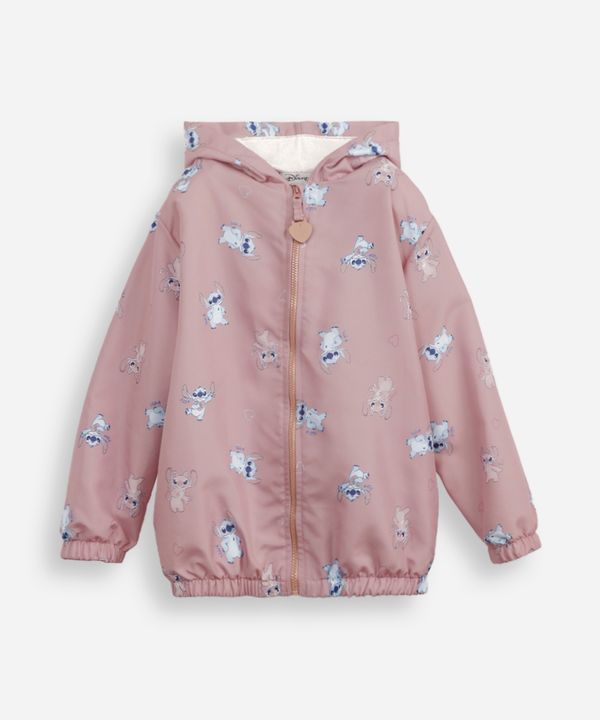 jaqueta infantil corta vento stitch e angel rosa 12