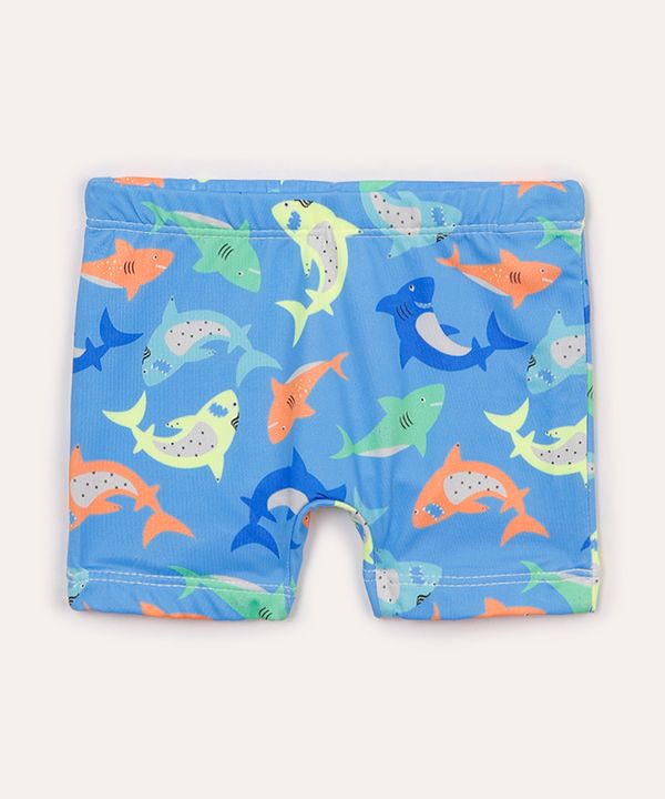 sunga infantil boxer tubarões azul 2