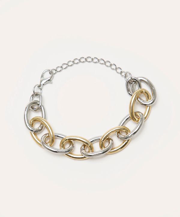 pulseira elo com mix de metais colorida UNICO