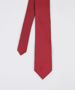 Gravata Masculina em Jacquard Vermelha Único