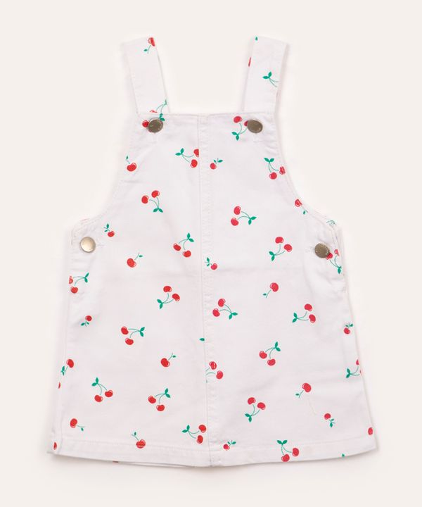 salopete de sarja infantil cerejas branca 2
