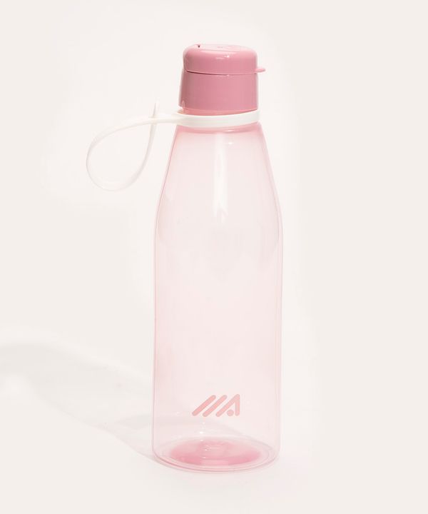 garrafa plástica 530ml rosa Único