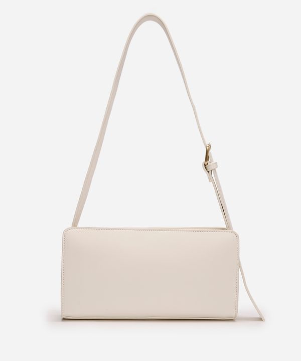 bolsa baguete estruturada off white UNICO