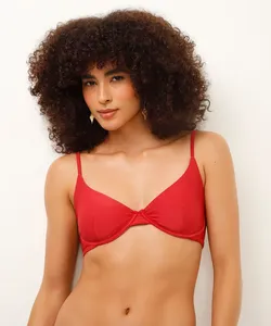 biquíni top meia taça vermelho GG