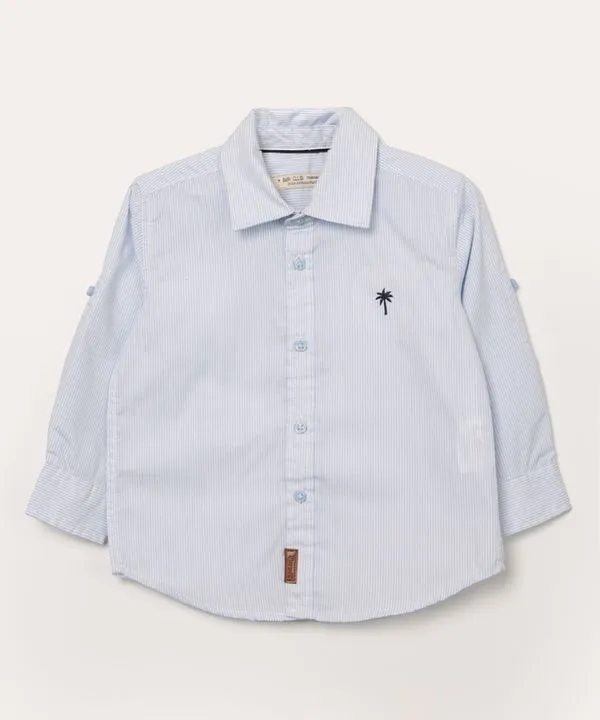 camisa infantil manga longa listrada azul claro 1