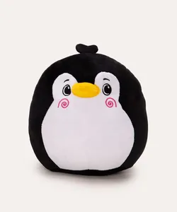 almofada pinguim preta Único