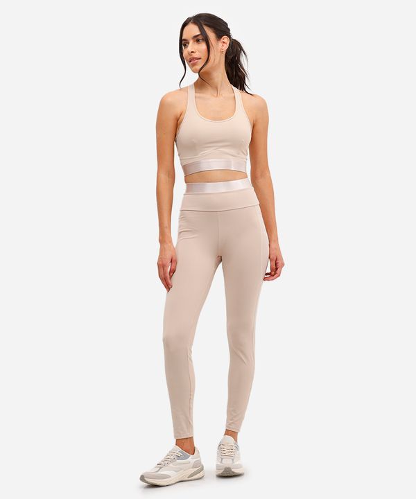 calça legging esportivacom bolsos bege GG