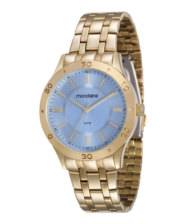 Kit Relógio Analógico Mondaine Feminino + Brinco + Colar - 83346LPMVDE1KA Dourado Único