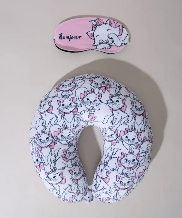 Kit de Apoio de Pescoço Marie Estampado + Tapa Olho Branco Único
