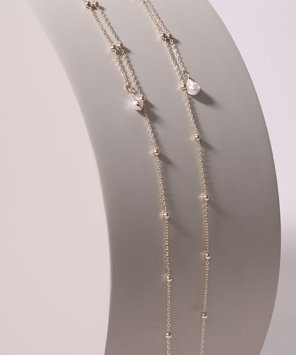 Corrente de Óculos Feminina com Pérolas Dourado Único