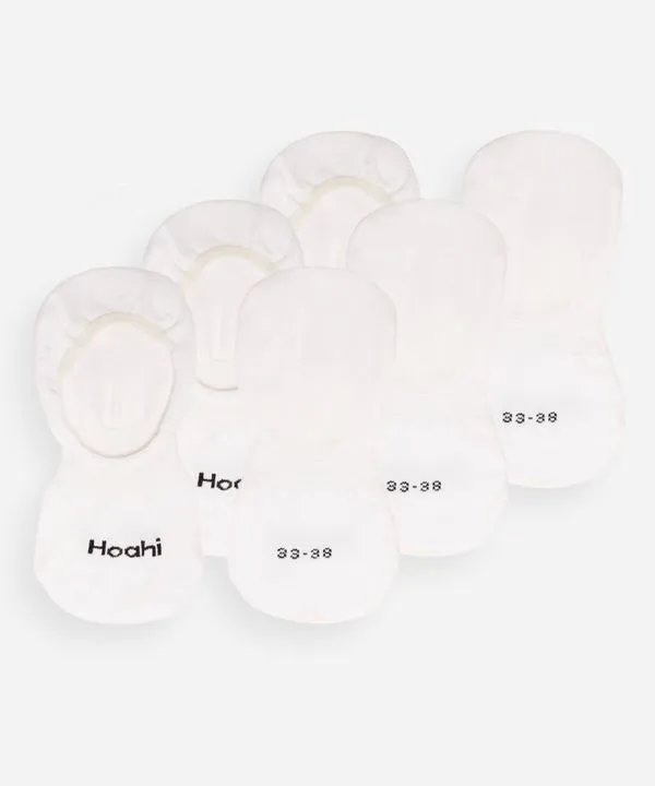 kit de 3 pares de meias femininas invisíveis branco 33-38