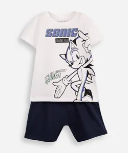 conjunto infantil curto de algodão sonic colorido 5