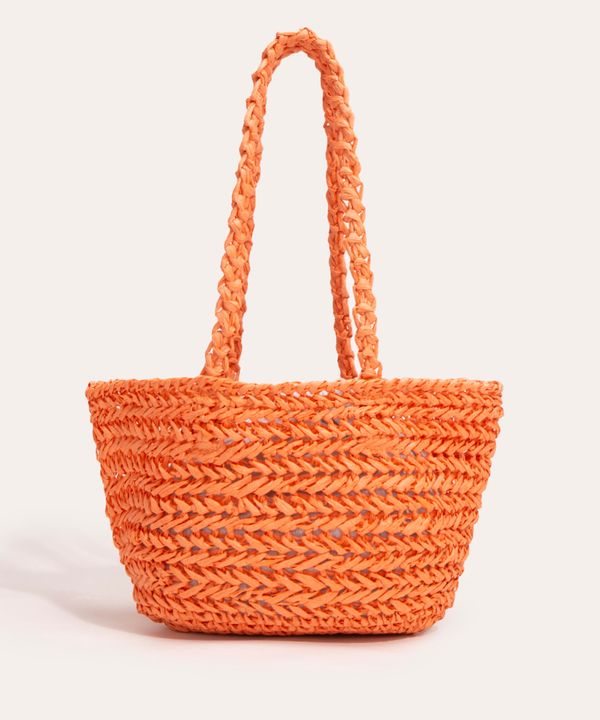 bolsa shopper palha laranja Único