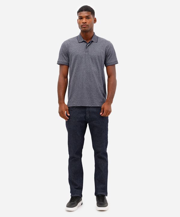 calça reta masculina jeans básica azul 50