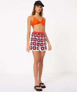 short de crochê flores off white GG