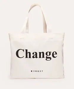 bolsa tote change mindset cru Único