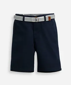 bermuda de sarja infantil com cinto azul 10