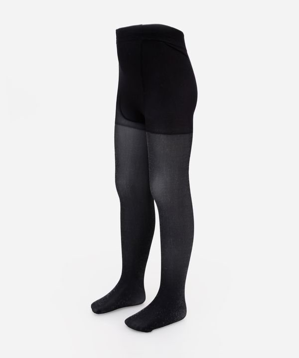 meia calça infantil com lurex preta M