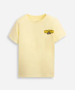 camiseta de algodão infantil natan por aí amarela 6