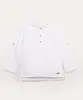 camisa bata infantil com capuz manga longa off white 12