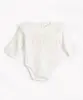 body infantil de algodão manga longa coração off white 18-24
