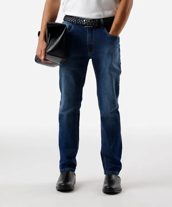 calça slim masculina jeans azul 38