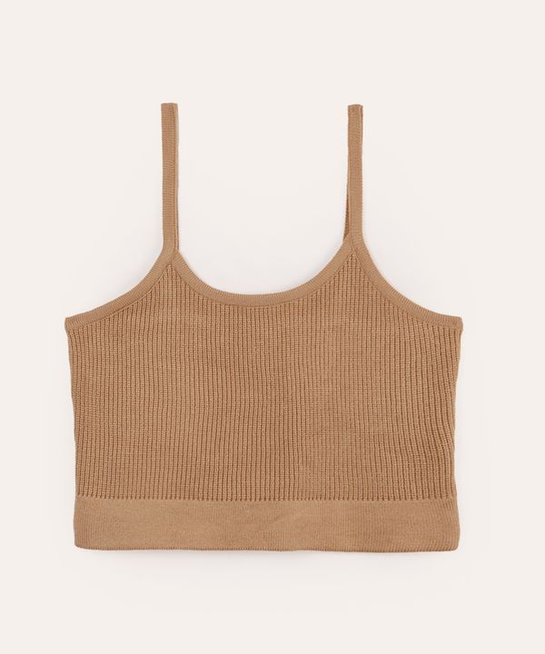 cropped de tricot juvenil alça fina bege 14
