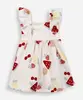 vestido infantil de algodão texturizado frutas off white 4